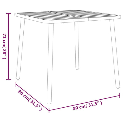 5 Piece Garden Dining Set Anthracite Steel Payday Deals