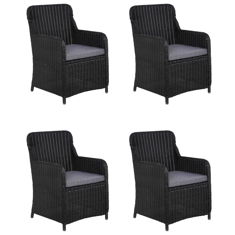 5 Piece Garden Dining Set Black Payday Deals