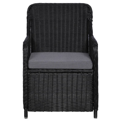 5 Piece Garden Dining Set Black Payday Deals