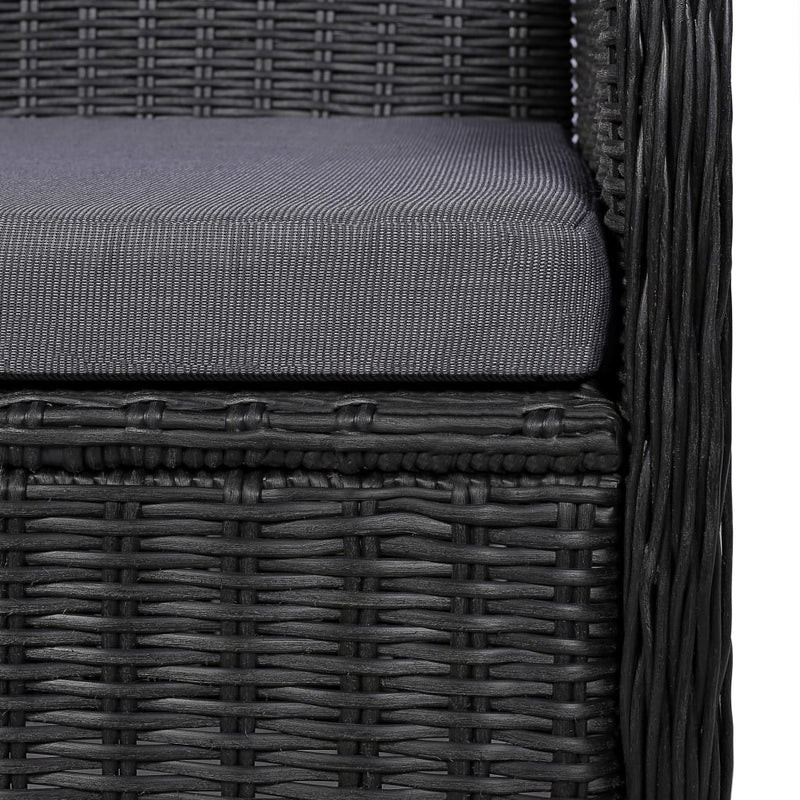 5 Piece Garden Dining Set Black Payday Deals