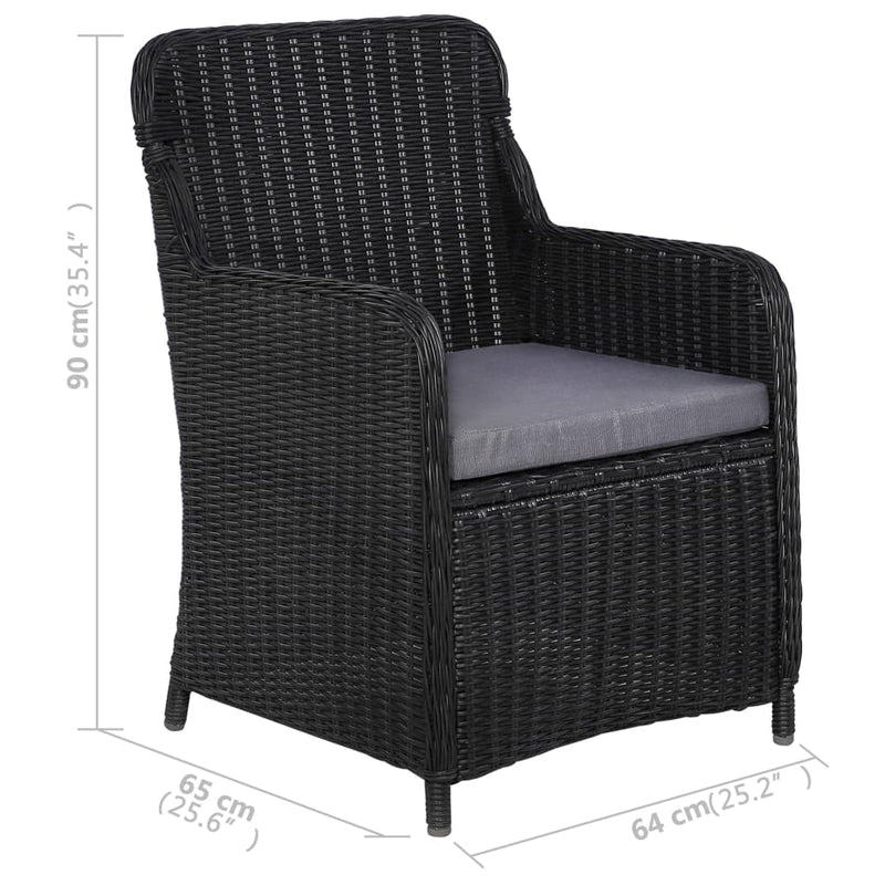 5 Piece Garden Dining Set Black Payday Deals