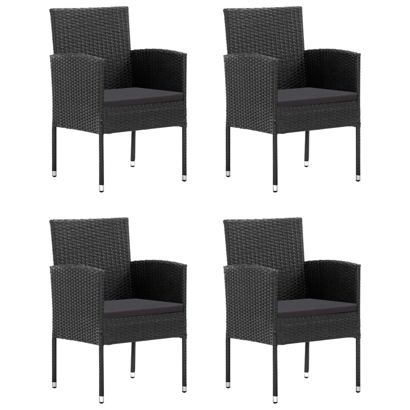 5 Piece Garden Dining Set Black Payday Deals