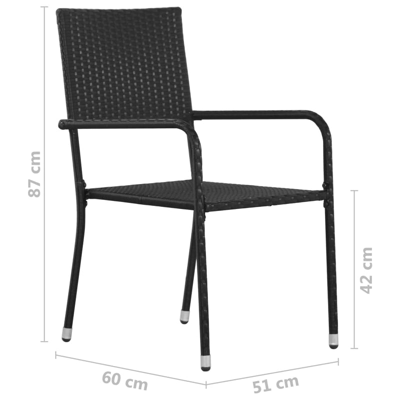 5 Piece Garden Dining Set Black Payday Deals