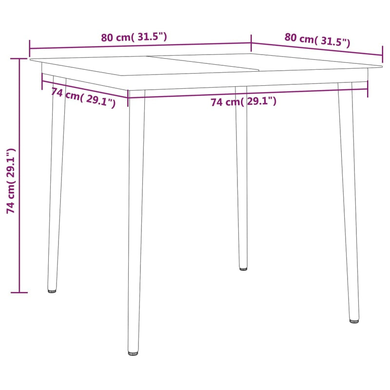 5 Piece Garden Dining Set Black Payday Deals