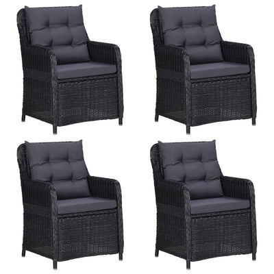 5 Piece Garden Dining Set Black Payday Deals
