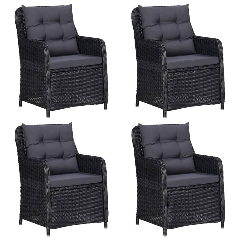 5 Piece Garden Dining Set Black Payday Deals