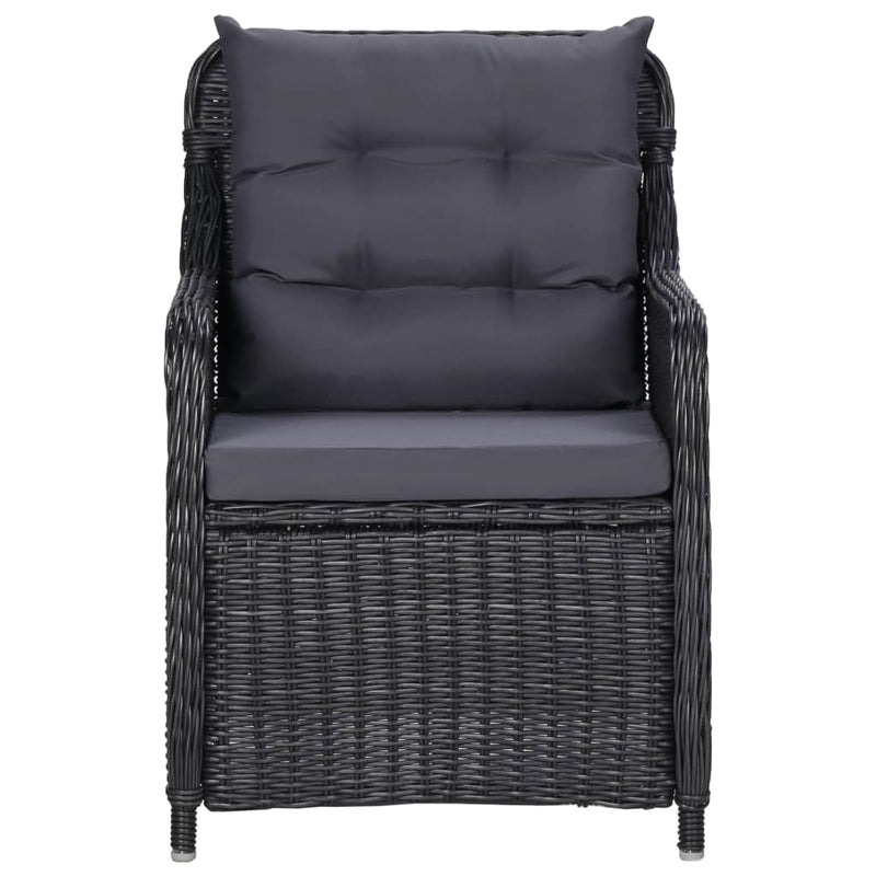 5 Piece Garden Dining Set Black Payday Deals