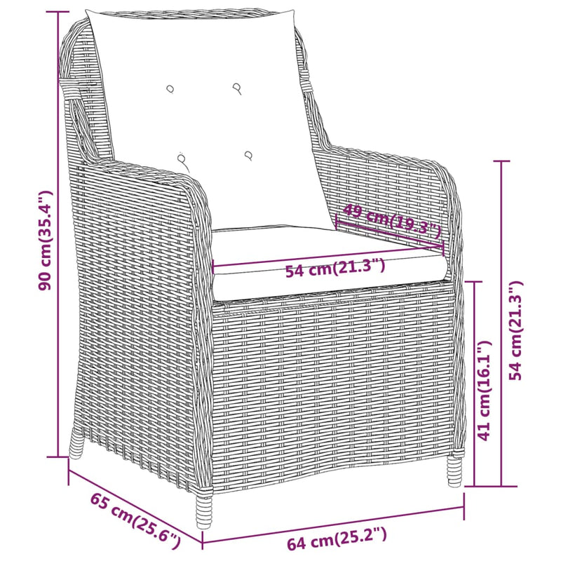 5 Piece Garden Dining Set Black Payday Deals