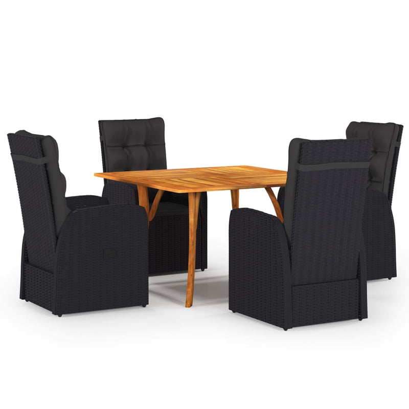 5 Piece Garden Dining Set Black Payday Deals