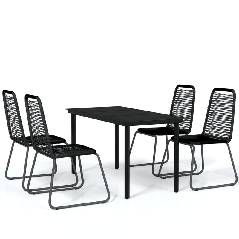 5 Piece Garden Dining Set Black Payday Deals