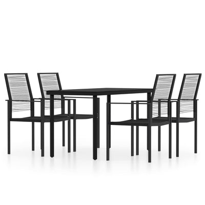 5 Piece Garden Dining Set Black Payday Deals
