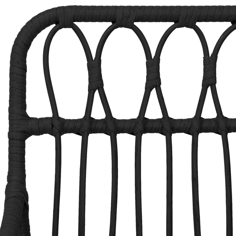 5 Piece Garden Dining Set Black Poly Rattan Payday Deals