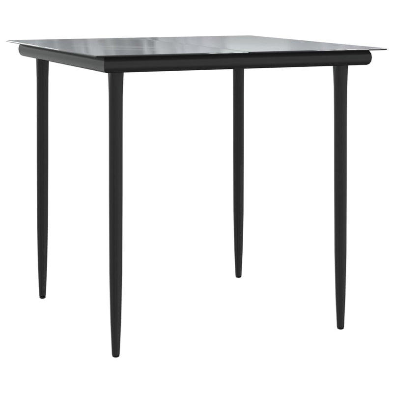 5 Piece Garden Dining Set Black Poly Rattan Payday Deals