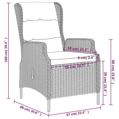 5 Piece Garden Dining Set Brown Payday Deals