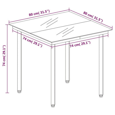 5 Piece Garden Dining Set Brown Payday Deals