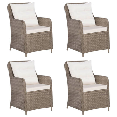 5 Piece Garden Dining Set Brown Payday Deals