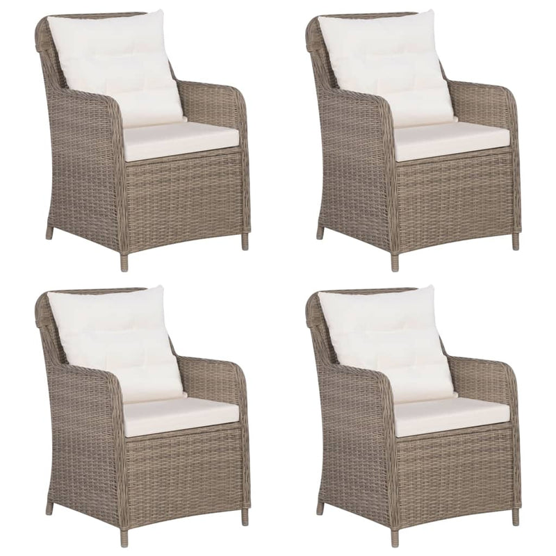 5 Piece Garden Dining Set Brown Payday Deals