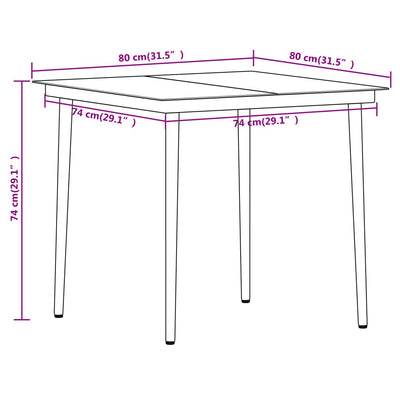 5 Piece Garden Dining Set Brown Payday Deals