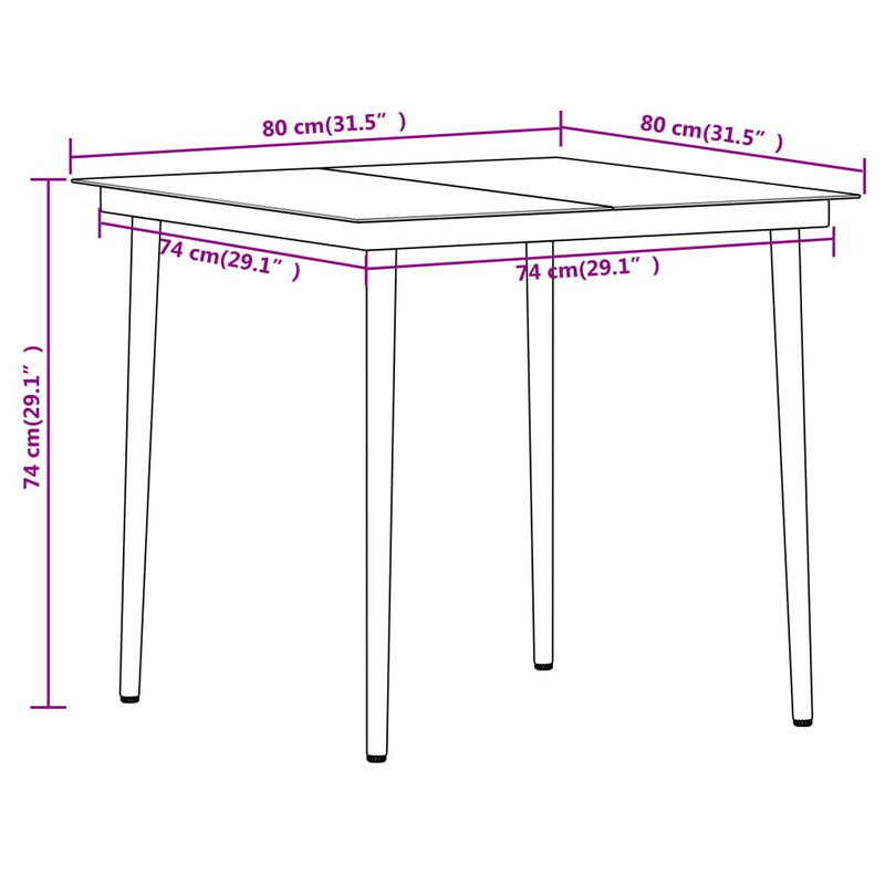 5 Piece Garden Dining Set Brown Payday Deals