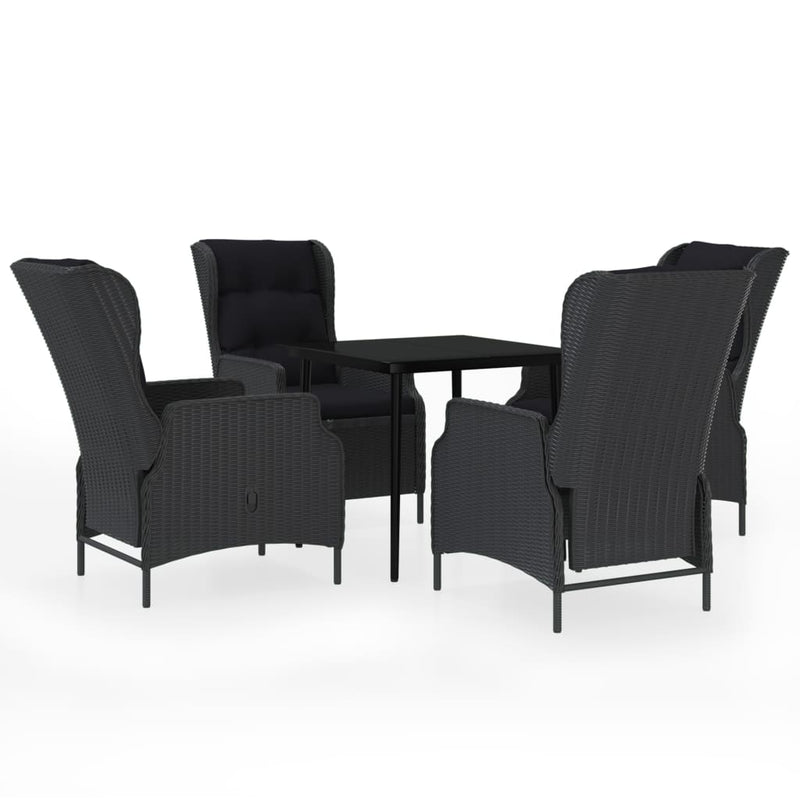 5 Piece Garden Dining Set Dark Grey Payday Deals