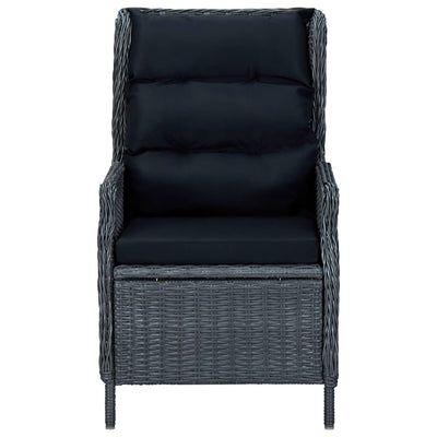 5 Piece Garden Dining Set Dark Grey Payday Deals