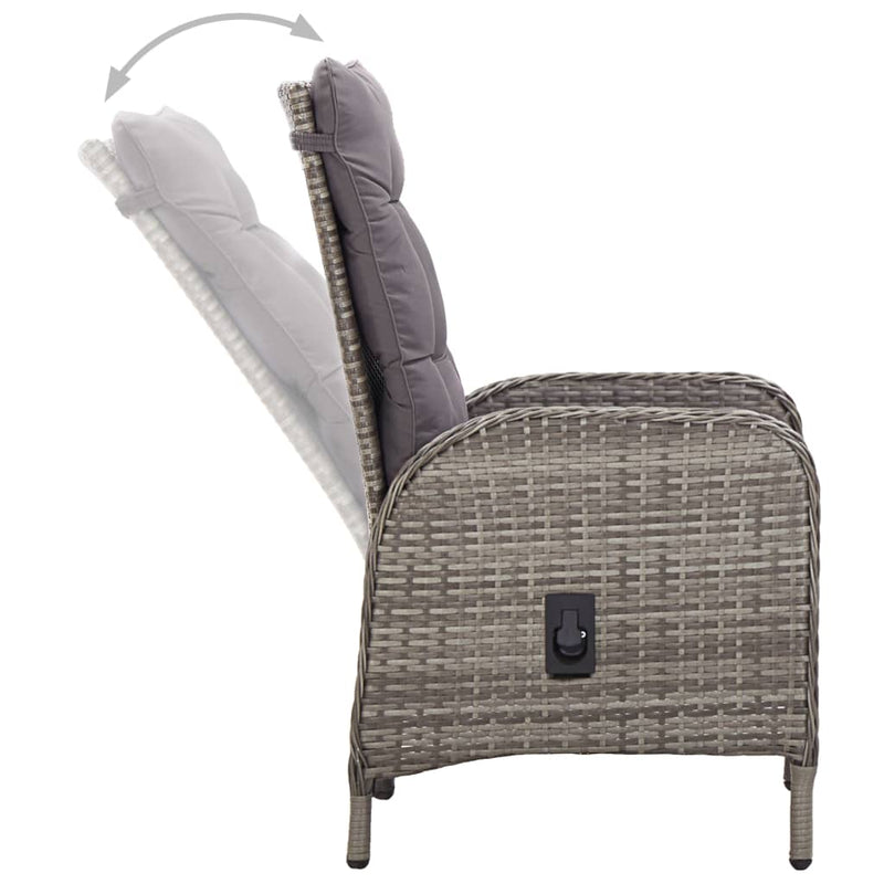 5 Piece Garden Dining Set Grey Payday Deals