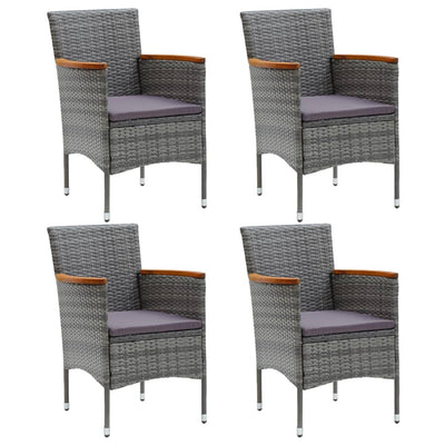 5 Piece Garden Dining Set Grey Payday Deals