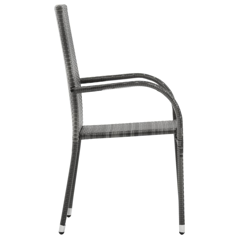 5 Piece Garden Dining Set Grey and Black Payday Deals