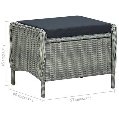 5 Piece Garden Dining Set Light Grey Payday Deals
