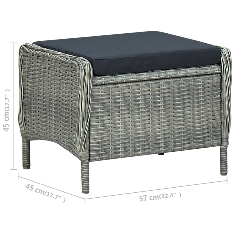 5 Piece Garden Dining Set Light Grey Payday Deals