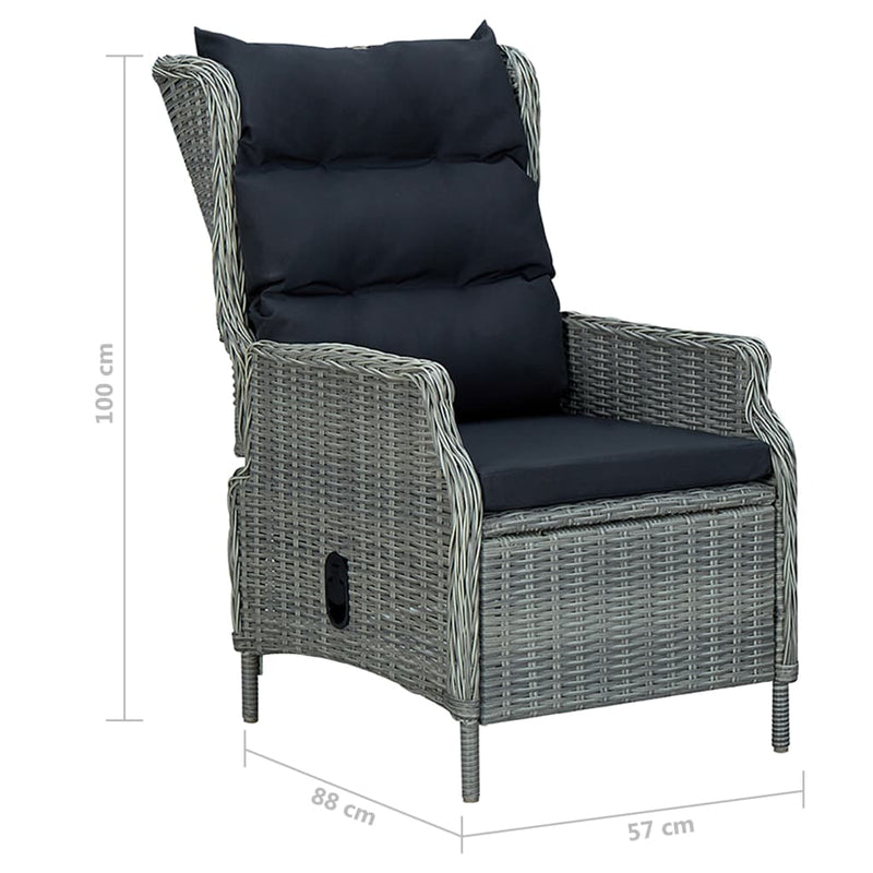 5 Piece Garden Dining Set Light Grey Payday Deals