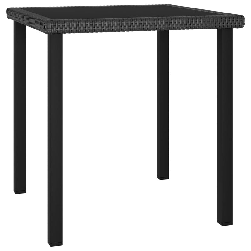 5 Piece Garden Dining Set Poly Rattan Black Payday Deals