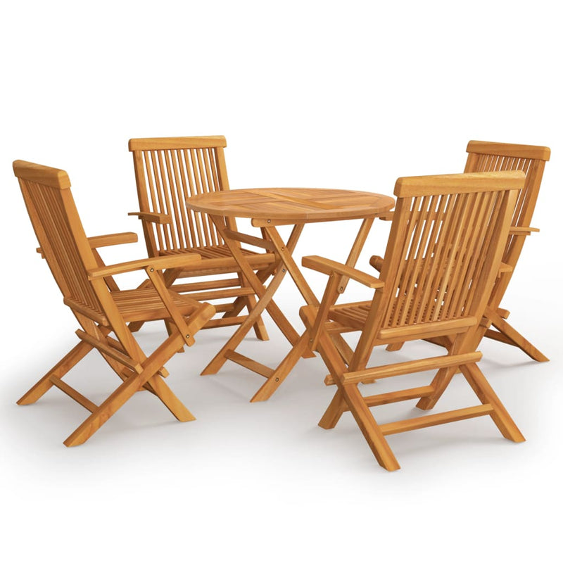5 Piece Garden Dining Set Solid Teak Wood Payday Deals