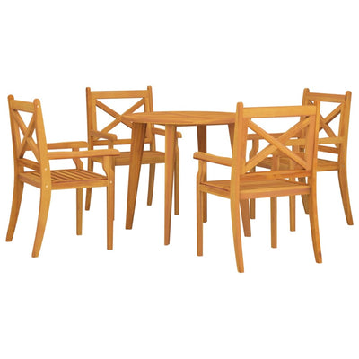 5 Piece Garden Dining Set Solid Wood Acacia Payday Deals