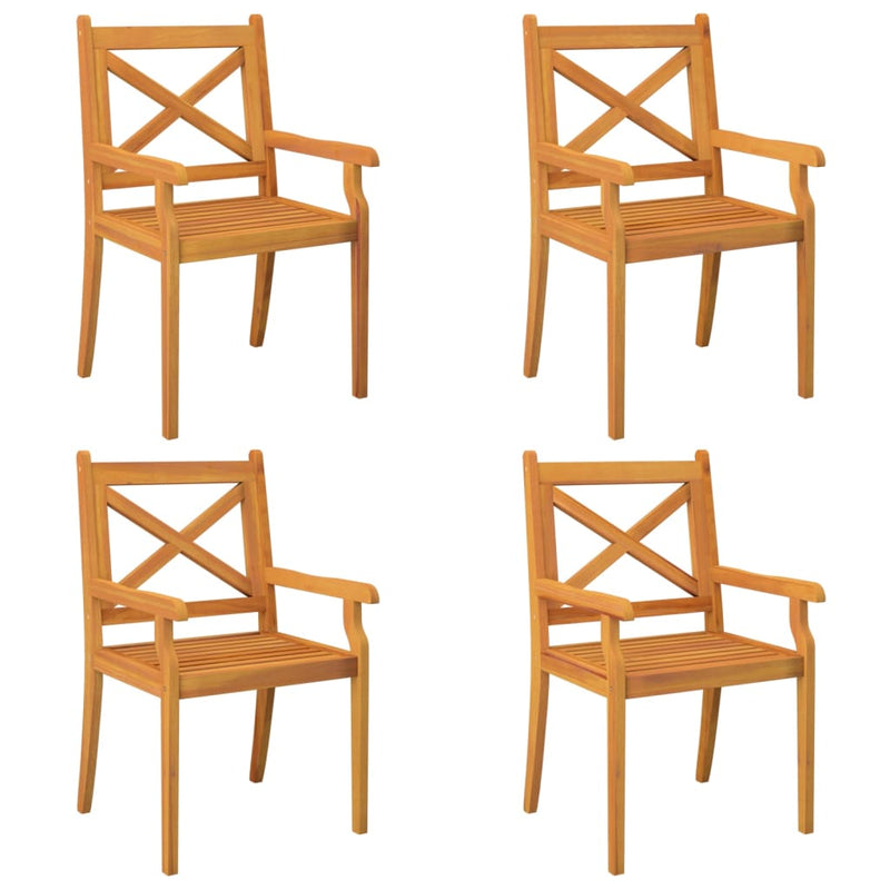 5 Piece Garden Dining Set Solid Wood Acacia Payday Deals