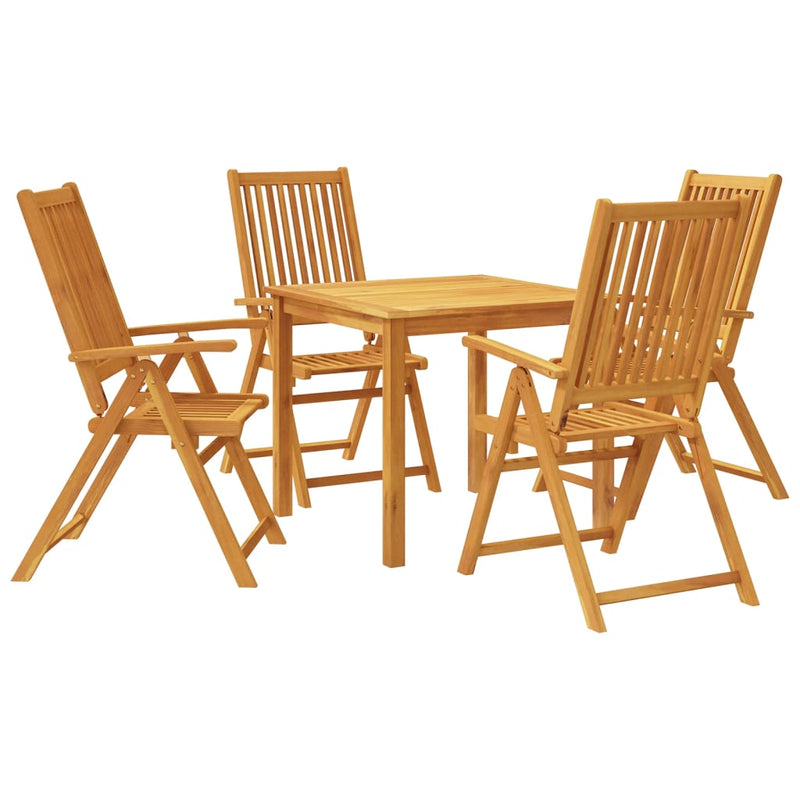 5 Piece Garden Dining Set Solid Wood Acacia Payday Deals