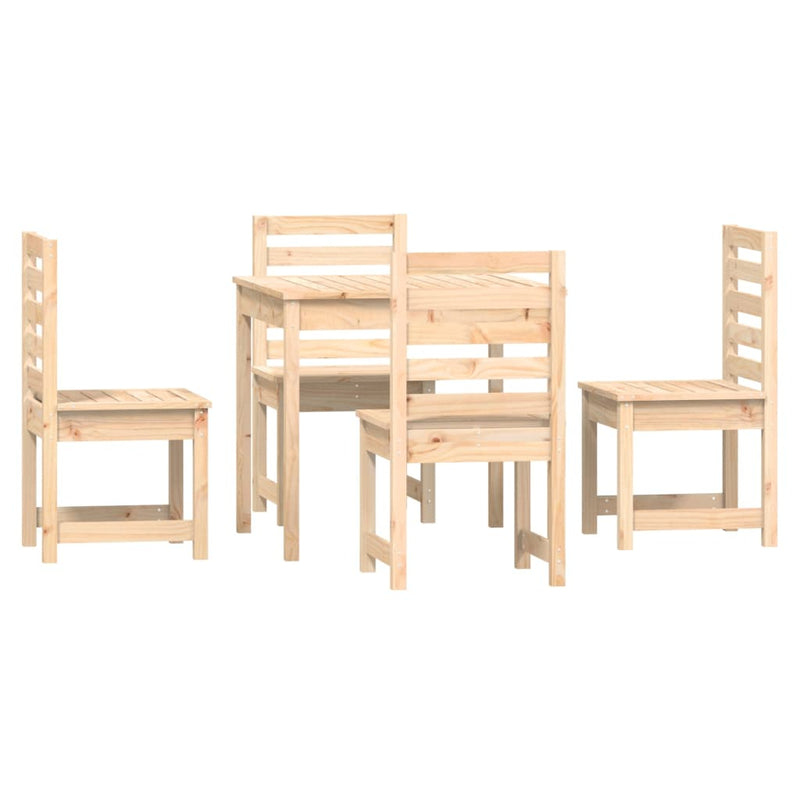 5 Piece Garden Dining Set Solid Wood Pine Payday Deals