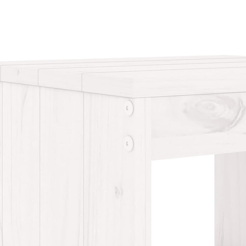 5 Piece Garden Dining Set White Solid Wood Pine Payday Deals