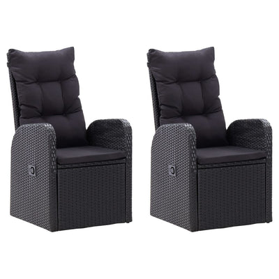5 Piece Garden Dining Set with Cushions Black Payday Deals