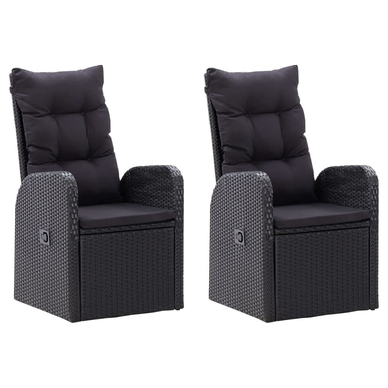 5 Piece Garden Dining Set with Cushions Black Payday Deals