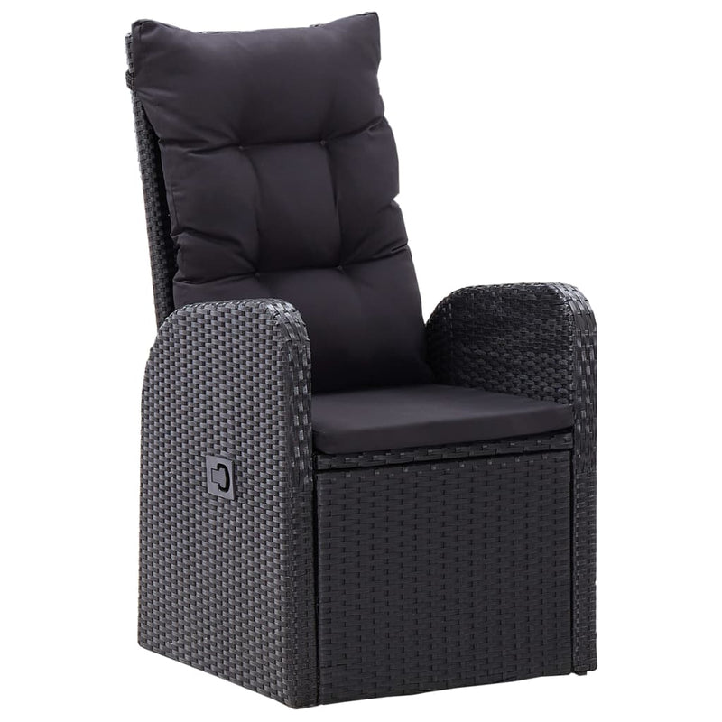 5 Piece Garden Dining Set with Cushions Black Payday Deals