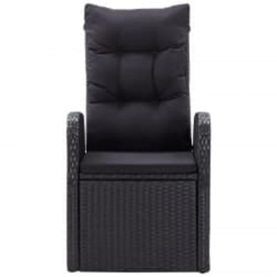 5 Piece Garden Dining Set with Cushions Black Payday Deals