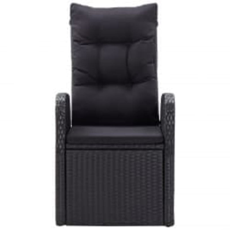 5 Piece Garden Dining Set with Cushions Black Payday Deals