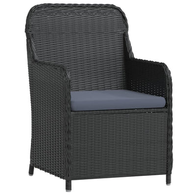 5 Piece Garden Dining Set with Cushions Black Payday Deals