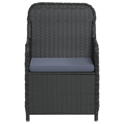 5 Piece Garden Dining Set with Cushions Black Payday Deals