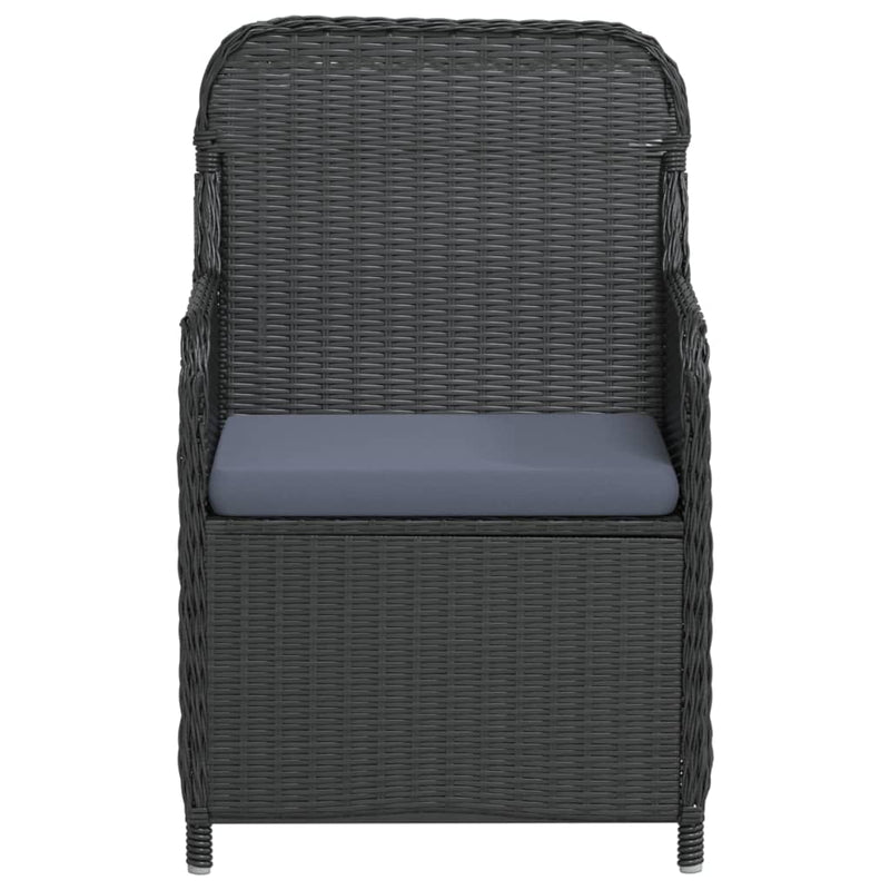 5 Piece Garden Dining Set with Cushions Black Payday Deals