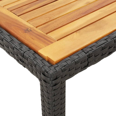 5 Piece Garden Dining Set with Cushions Black Poly Rattan Payday Deals