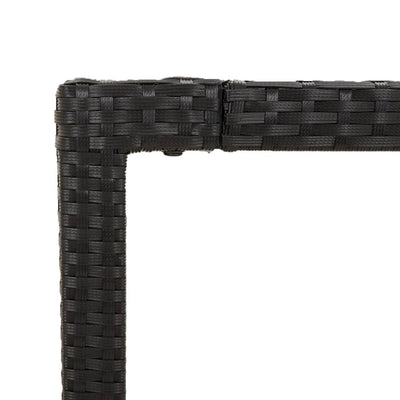 5 Piece Garden Dining Set with Cushions Black Poly Rattan Payday Deals