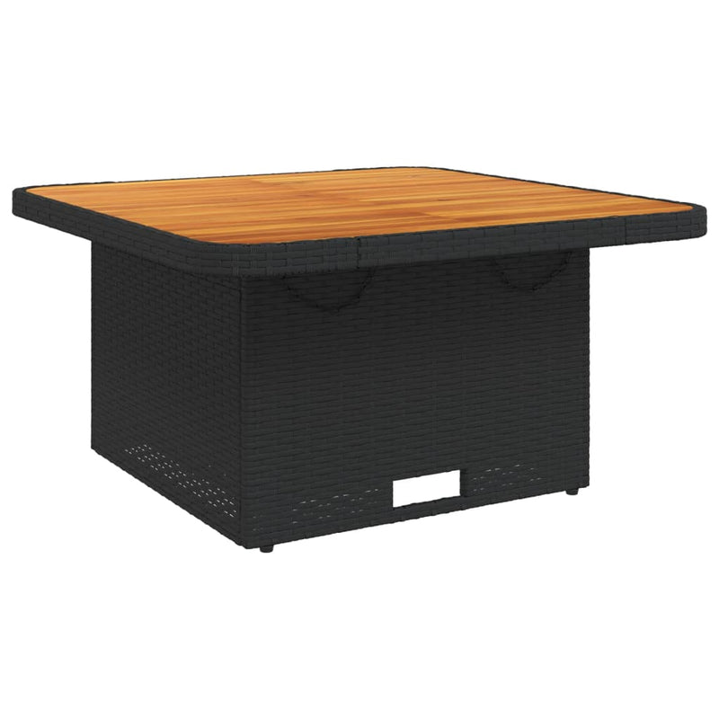 5 Piece Garden Dining Set with Cushions Black Poly Rattan Payday Deals