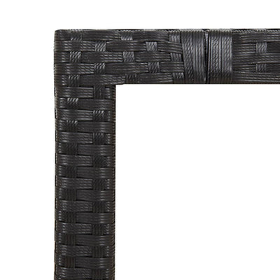 5 Piece Garden Dining Set with Cushions Black Poly Rattan Payday Deals